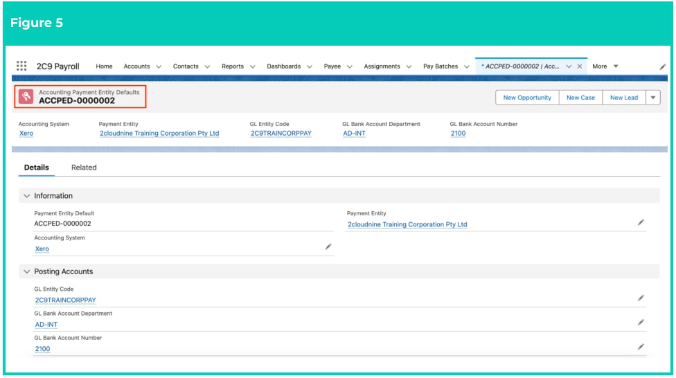Screenshot from QRG Accounting Payment Entity Defaults