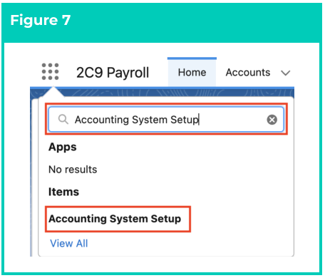 Screenshot from QRG Accounting System Setup