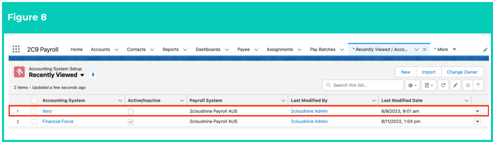 Screenshot from QRG Accounting System Setup