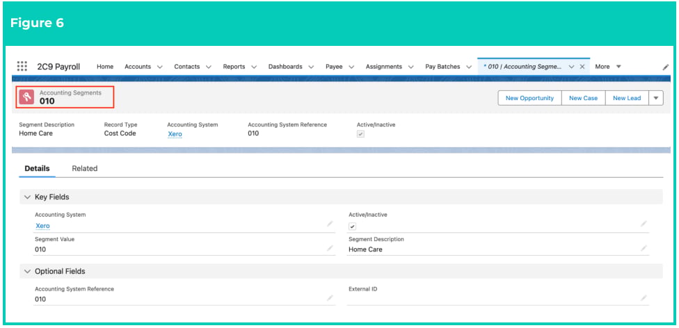 Screenshot from QRG Create Accounting Segments - Cost Code