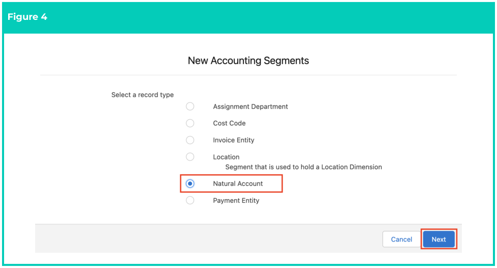 Screenshot from QRG Create Accounting Segments - Natural Account