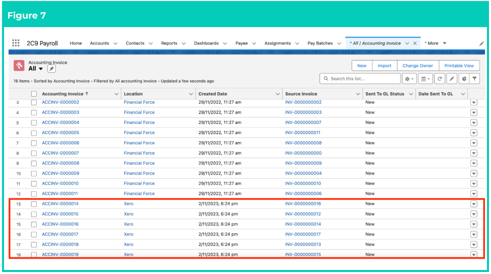 Screenshot from QRG Create an Accounting Invoice