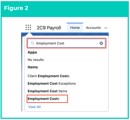 Screenshot from QRG Create an Employment Cost record - GL