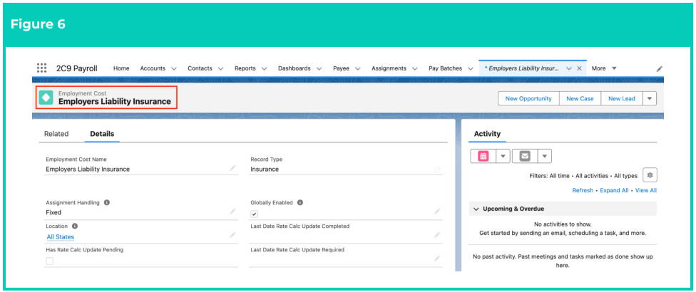 Screenshot from QRG Create an Employment Cost record - GL