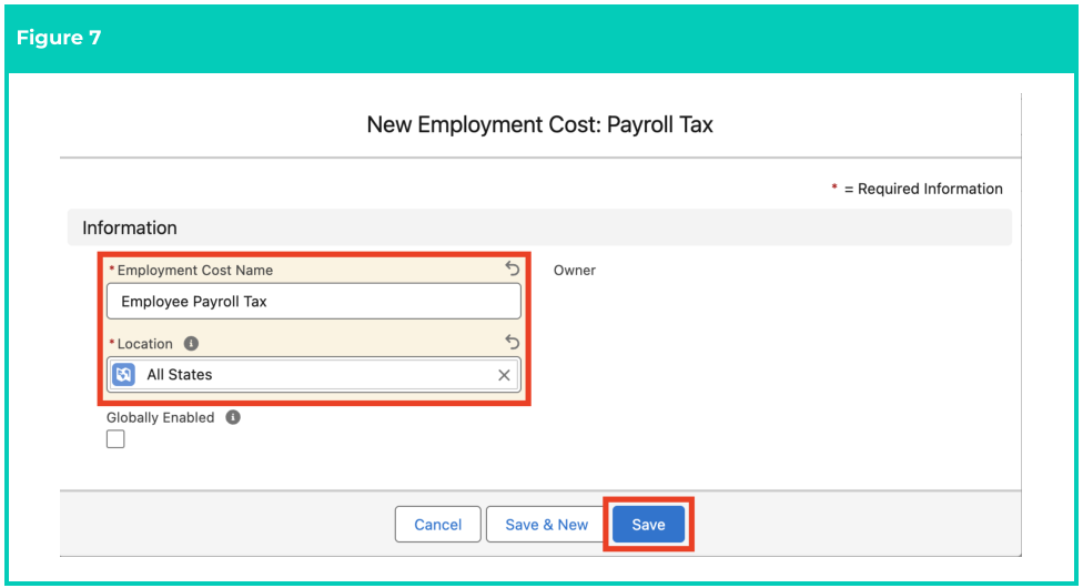 Screenshot from QRG Create an Employment Cost record - GL
