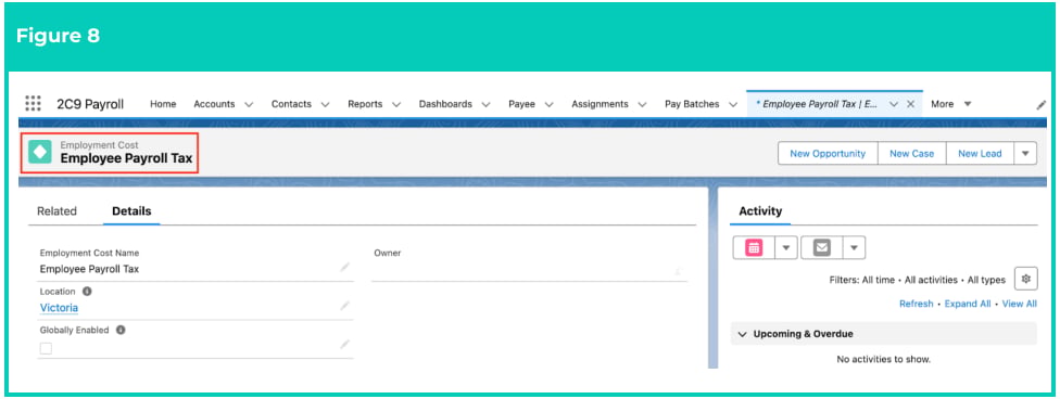 Screenshot from QRG Create an Employment Cost record - GL