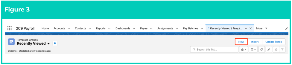Screenshot from QRG Create an Employment Cost Template Group