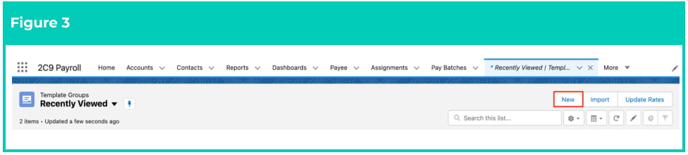 Screenshot from QRG Create an Employment Cost Template Group