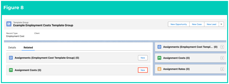 Screenshot from QRG Create an Employment Cost Template Group