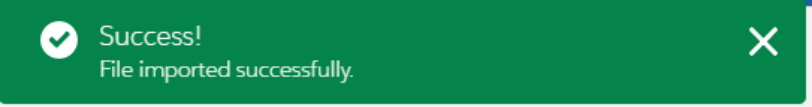 Timesheet process success pop up