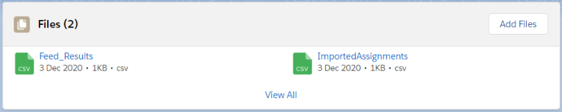 Imported Record files Lightning Web Component