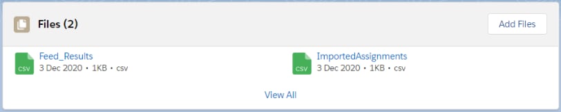 Imported Record files Lightning Web Component