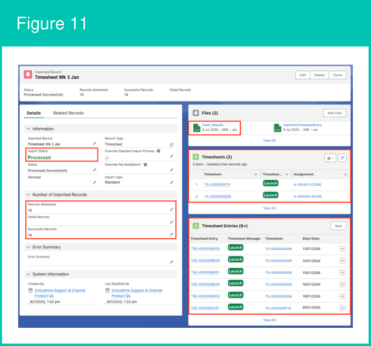 Figure 11: screenshot for QRG Integrated Import Tool - Upload and Process Import Files