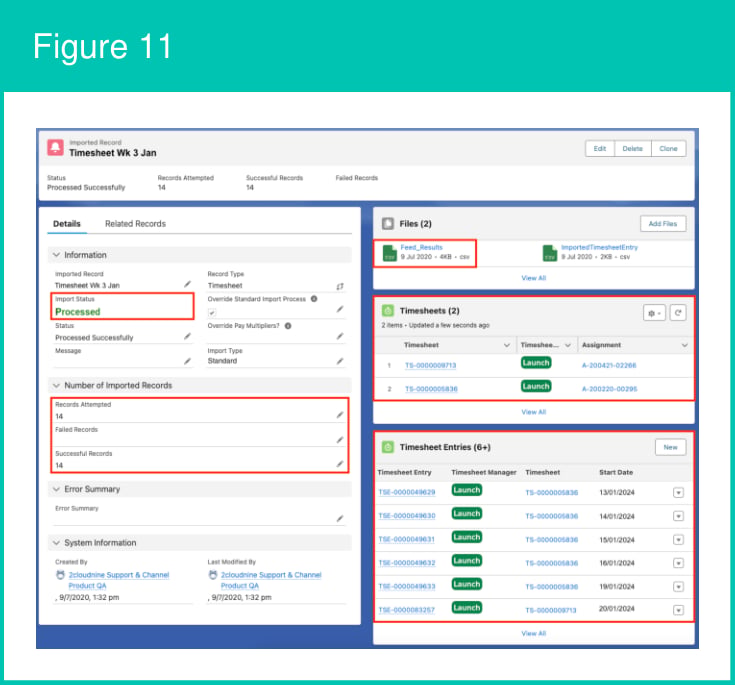 Figure 11: screenshot for QRG Integrated Import Tool - Upload and Process Import Files