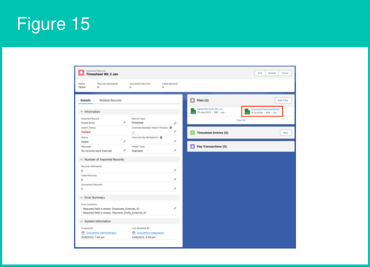 Figure 15: screenshot for QRG Integrated Import Tool - Upload and Process Import Files