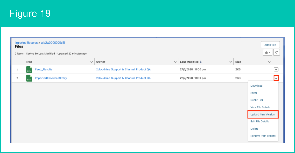 Figure 19: screenshot for QRG Integrated Import Tool - Upload and Process Import Files