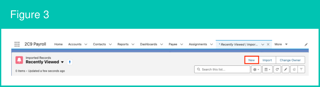 Figure 3: screenshot for QRG Integrated Import Tool - Upload and Process Import Files