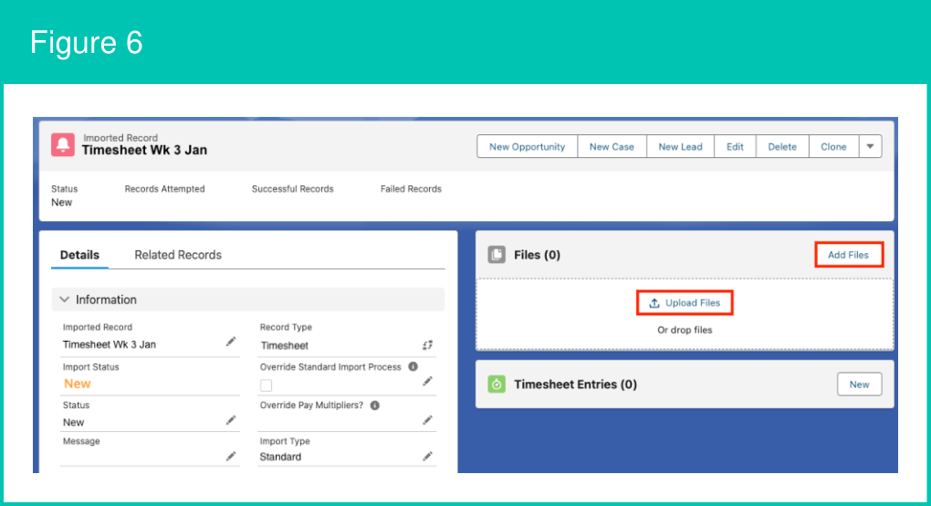 Figure 6: screenshot for QRG Integrated Import Tool - Upload and Process Import Files