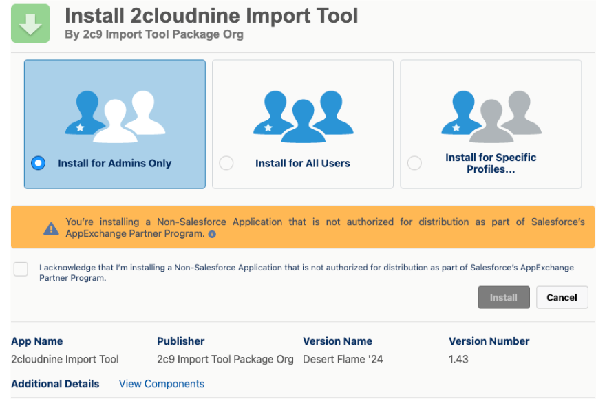 Figure 1: screenshot for Integrated Import Tool - Configuration and Implementation Guide
