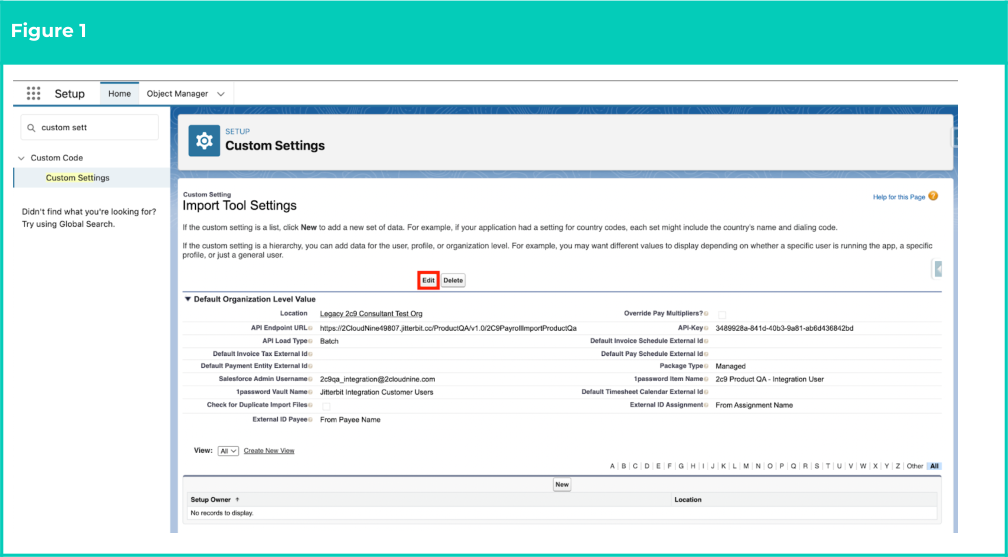 Figure 1: screenshot for Integrated Import Tool - Configuration and Implementation Guide