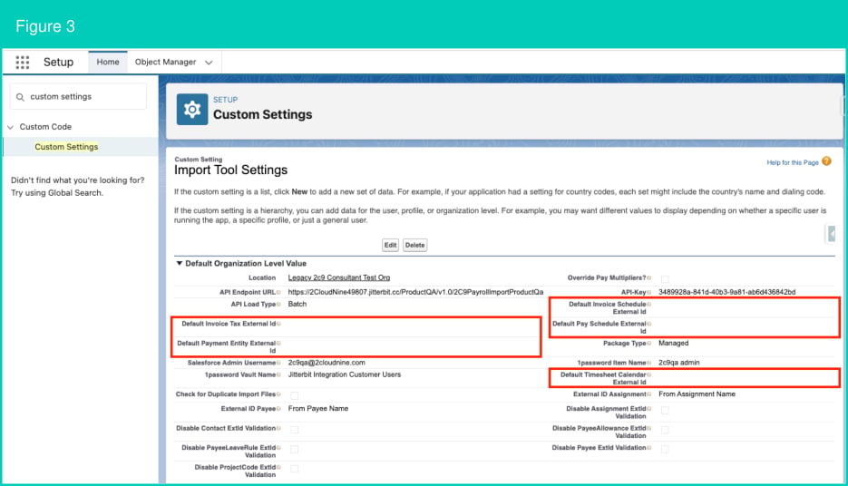 Figure 3: screenshot for Integrated Import Tool - Configuration and Implementation Guide