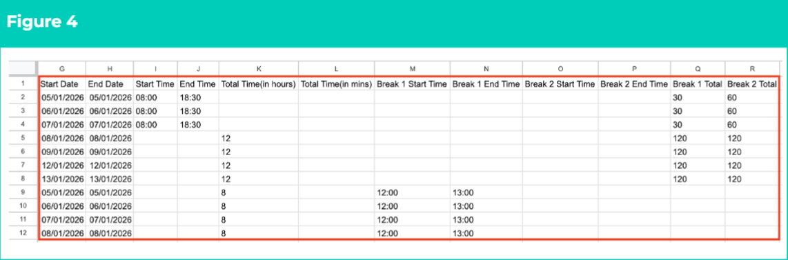 Screenshot 4 for QRG Integrated Import Tool - Populate Timesheet CSV Files (Standard)