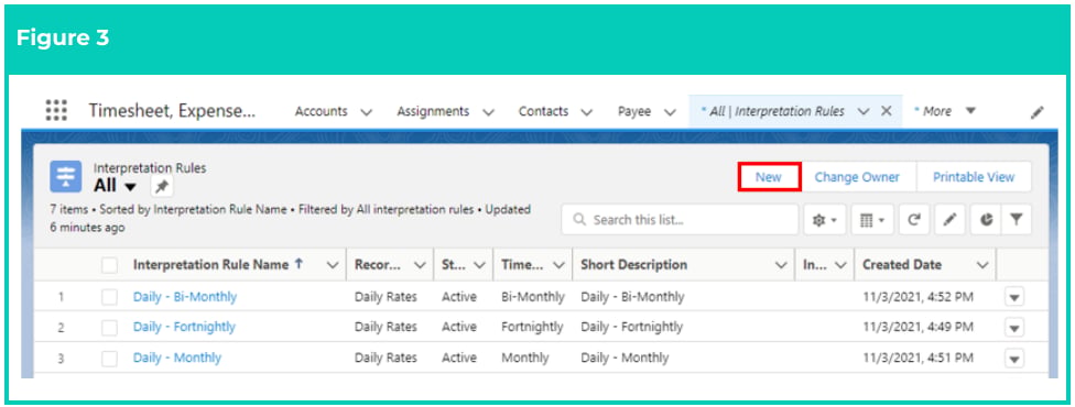 Screenshot from QRG Create Interpretation Rule - Create Assignment Interpretation Variation