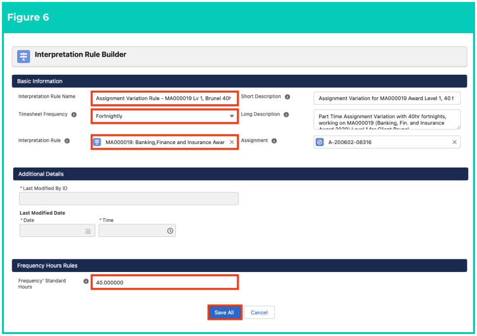 Screenshot from QRG Create Interpretation Rule - Create Assignment Interpretation Variation