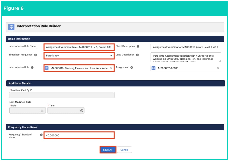 Screenshot from QRG Create Interpretation Rule - Create Assignment Interpretation Variation