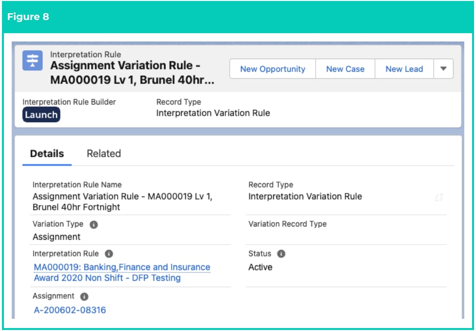 Screenshot from QRG Create Interpretation Rule - Create Assignment Interpretation Variation