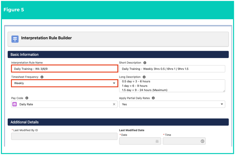 Screenshot from QRG Interpretation Rule Builder - Create Daily Rates Interpretation Rules