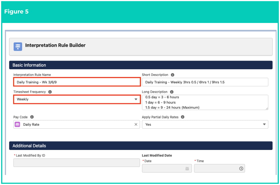 Screenshot from QRG Interpretation Rule Builder - Create Daily Rates Interpretation Rules