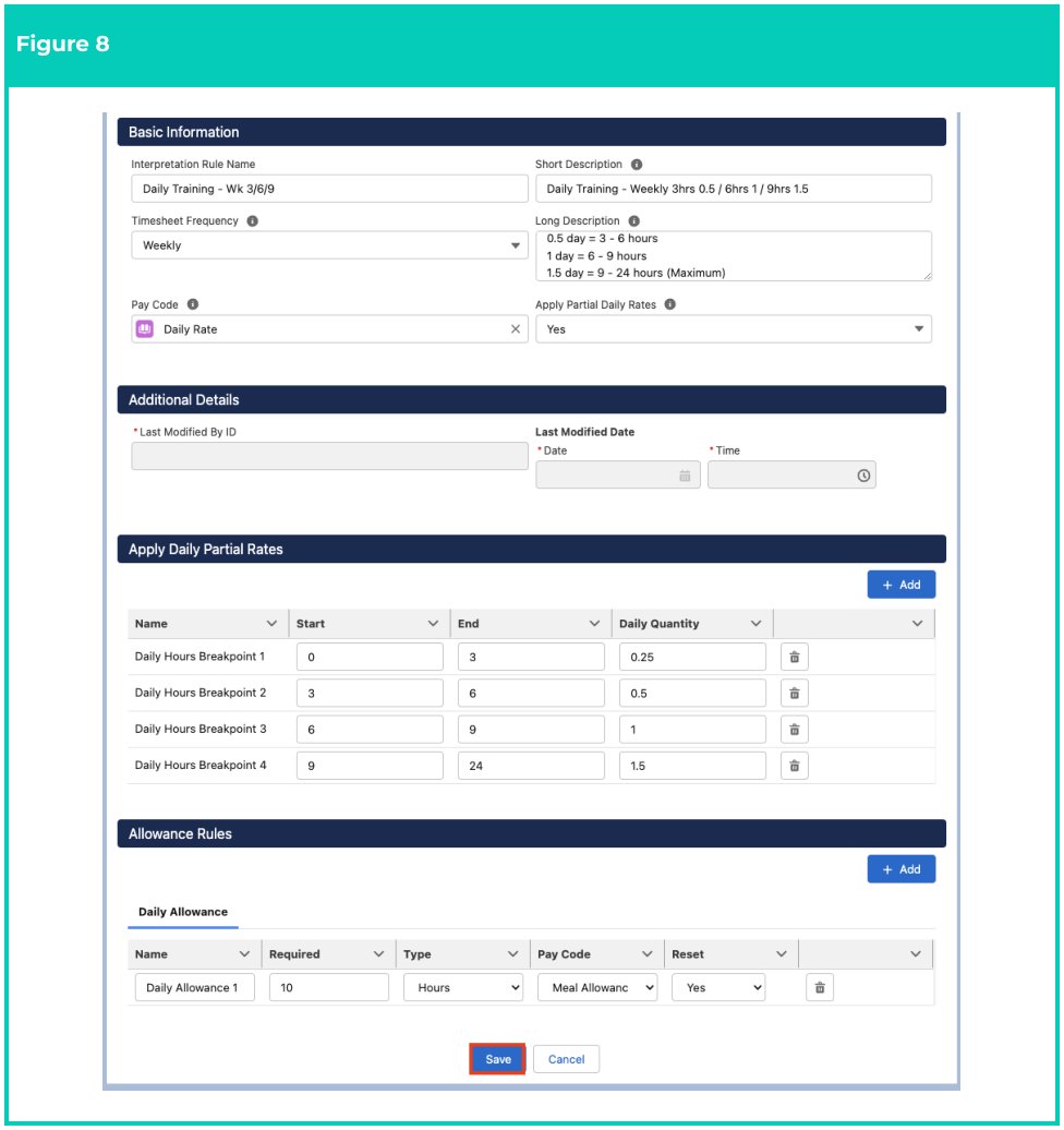 Screenshot from QRG Interpretation Rule Builder - Create Daily Rates Interpretation Rules