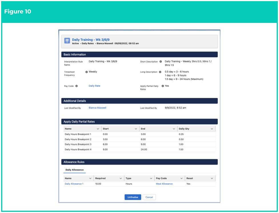 Screenshot from QRG Interpretation Rule Builder - Create Daily Rates Interpretation Rules