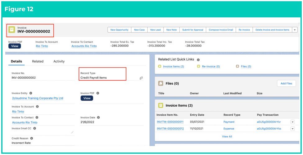 Screenshot from QRG Creating Credit Notes