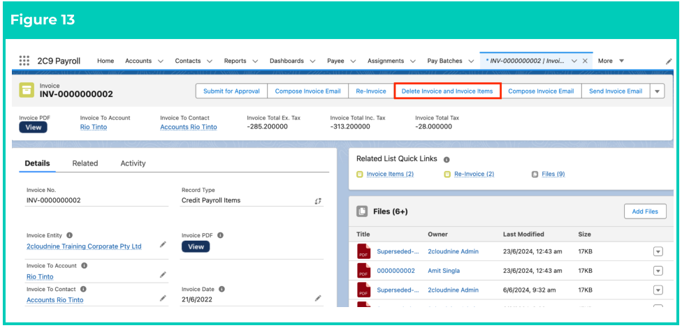 Screenshot from QRG Creating Credit Notes