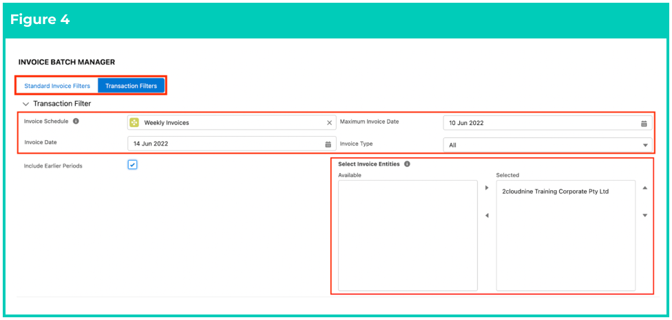 Screenshot from QRG Creating Invoices