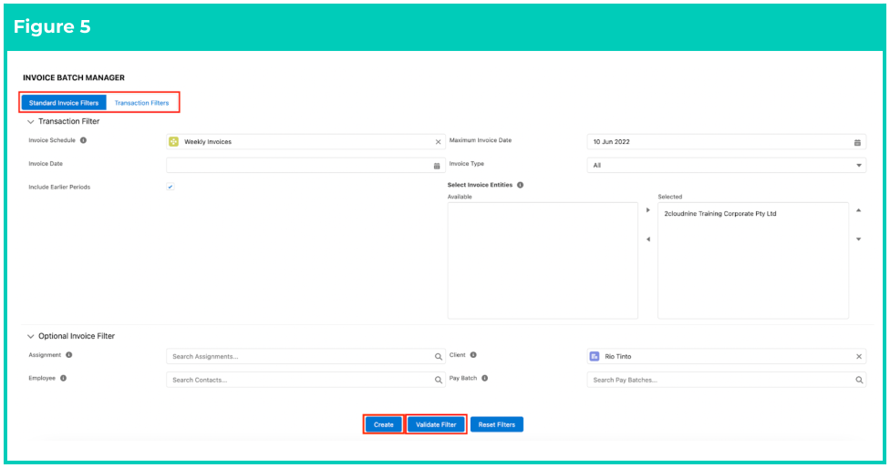 Screenshot from QRG Creating Invoices