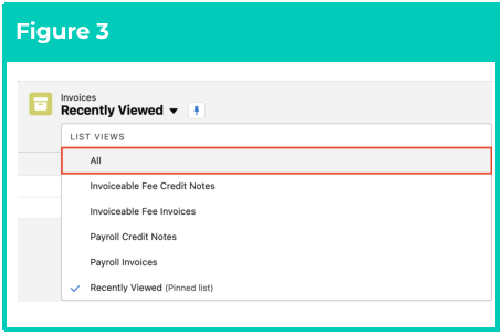 Screenshot from QRG Review Invoices