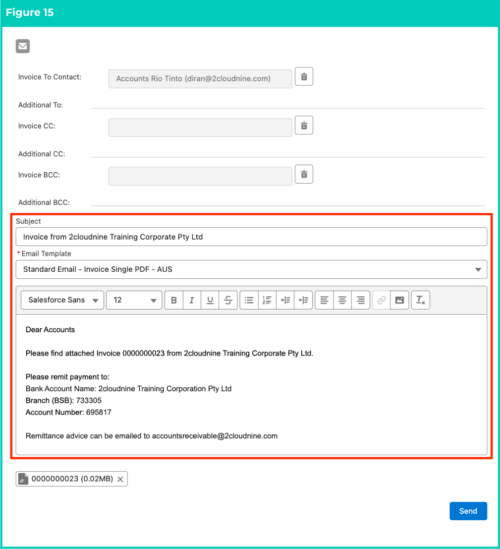 Screenshot from QRG Sending Invoices and Credits Notes