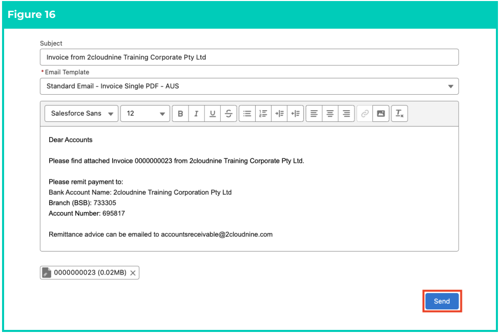 Screenshot from QRG Sending Invoices and Credits Notes
