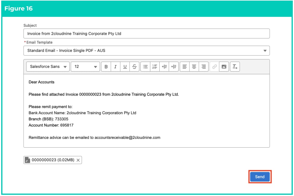Screenshot from QRG Sending Invoices and Credits Notes