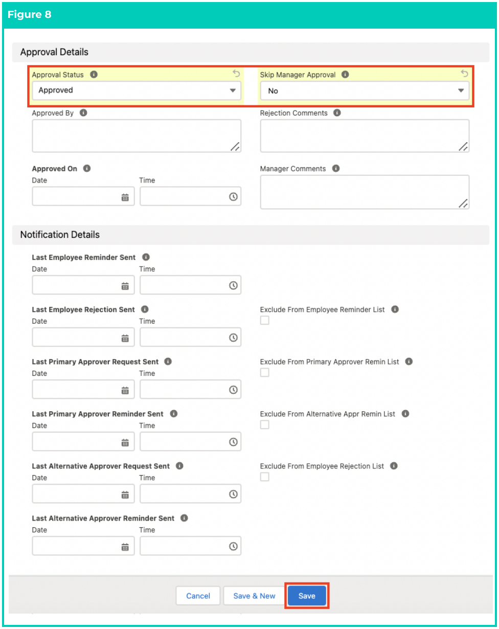 Screenshot from QRG Create Leave Takes - Payroll Users