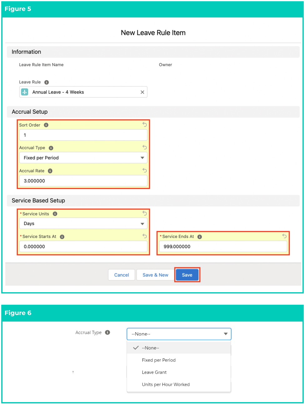 Screenshot from QRG Setup Leave Rule Items