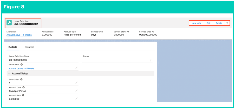 Screenshot from QRG Setup Leave Rule Items