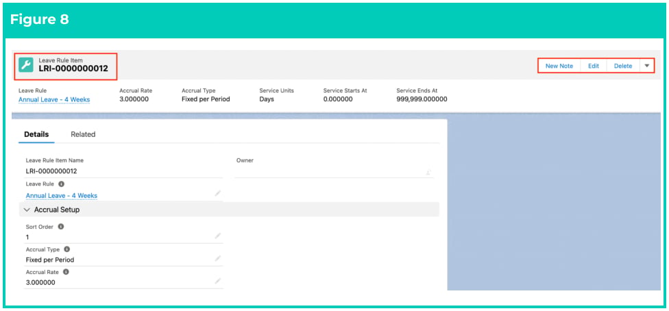 Screenshot from QRG Setup Leave Rule Items
