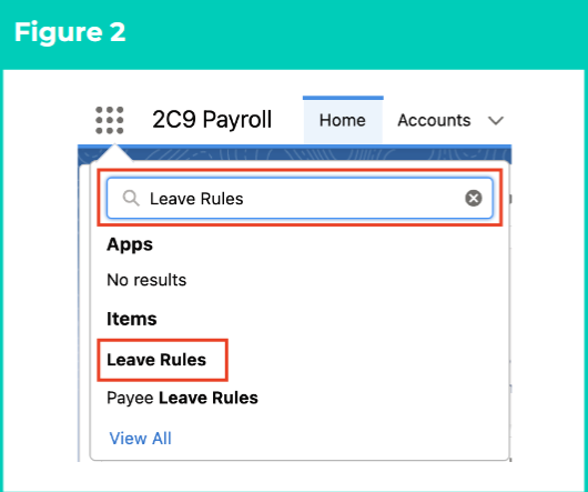 Screenshot from QRG Setup Leave Rules