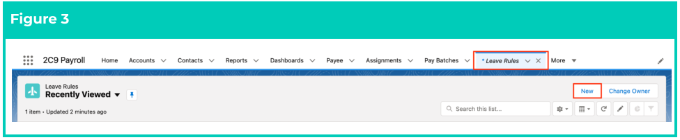 Screenshot from QRG Setup Leave Rules