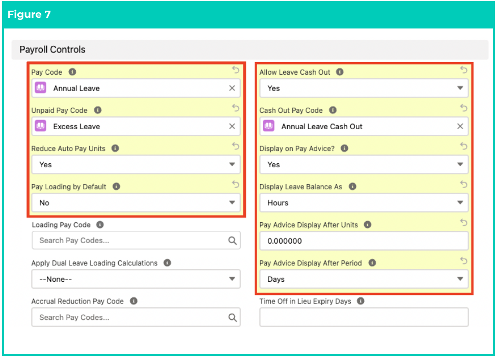 Screenshot from QRG Setup Leave Rules