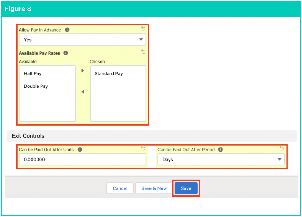 Screenshot from QRG Setup Leave Rules